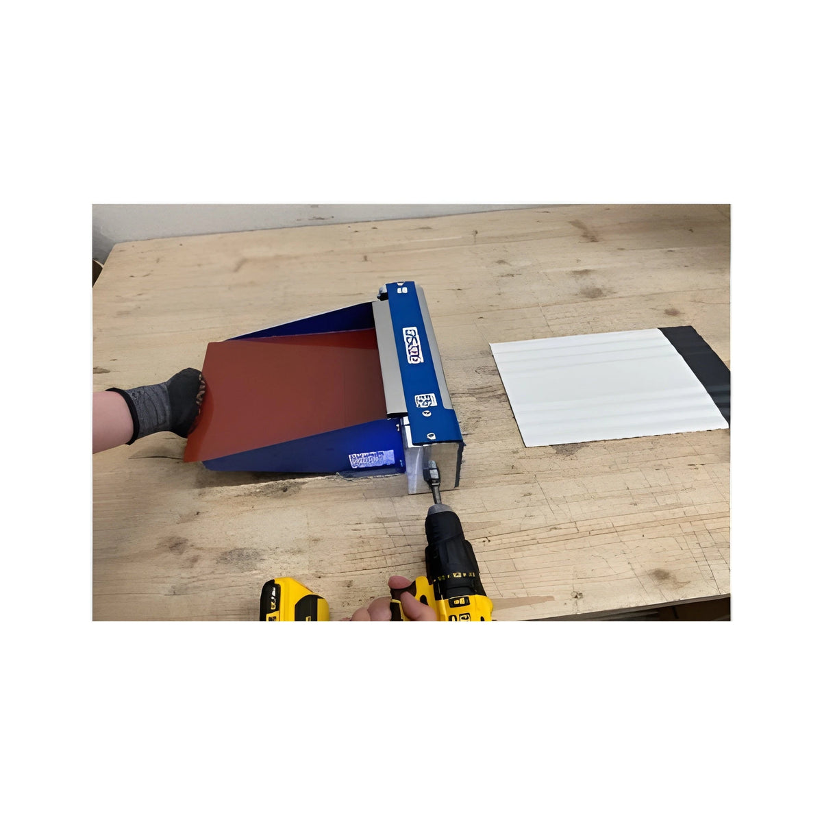 Rillenverbindermaschine mit Getriebadapter für Bohrmaschine