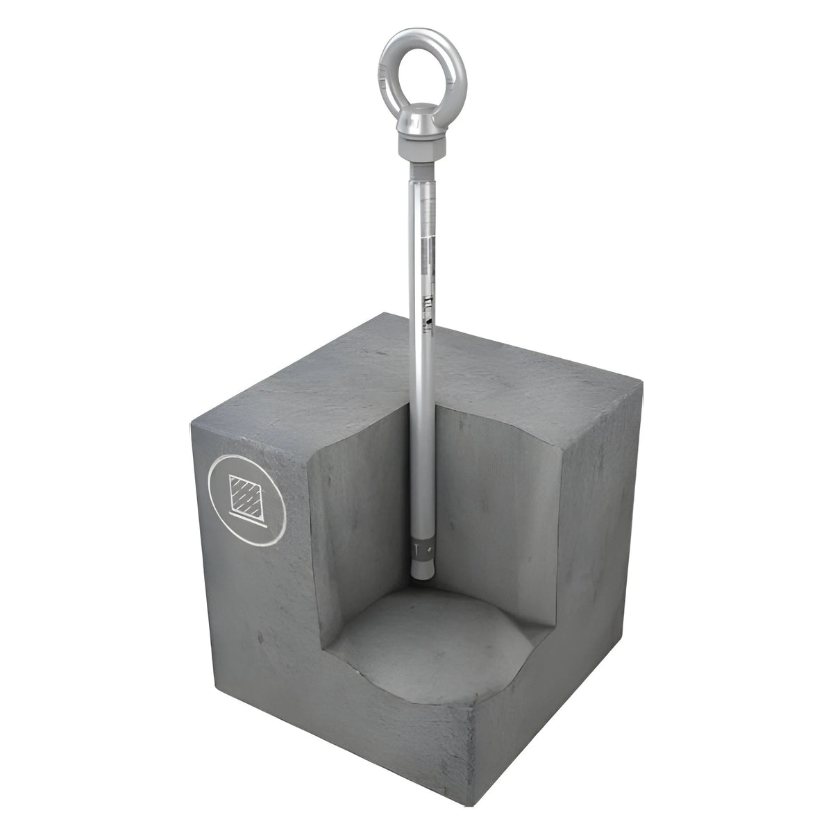 Edelstahl- Anschlagpunkt für Beton  600 mm
