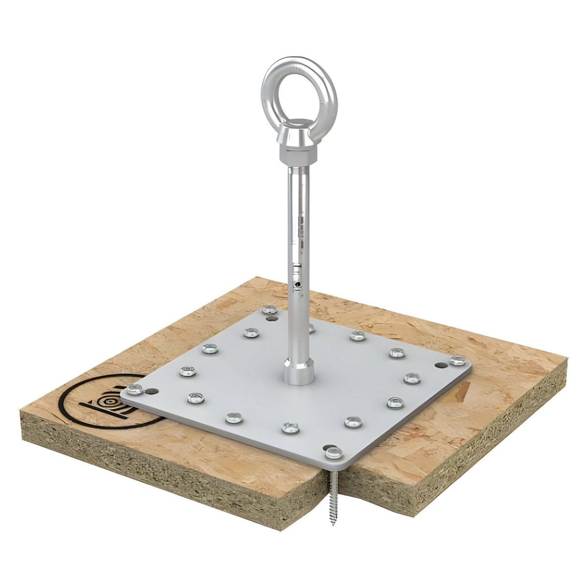 Edelstahl-Anschlagpunkt für Holz 150 mm